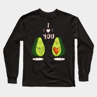 cute avocado couple Long Sleeve T-Shirt